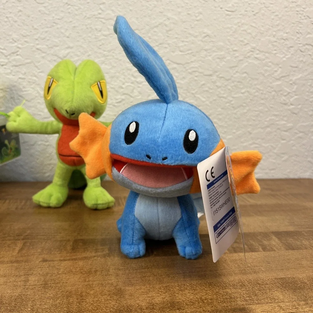 Lot Of‎ Tomy Pokemon Plush Mudkip, Treecko, Turtwig & Chespin